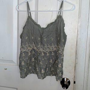Sim and Sam light green floral tank